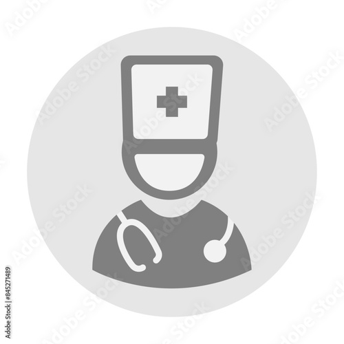 Vector flat illustration in grayscale. Avatar, user profile, person icon, gender neutral silhouette, profile picture. Suitable for social media profiles, icons, screensavers and as a template.