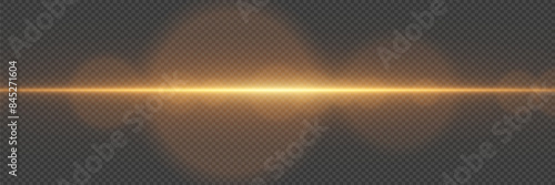 Shining line, particles and sparkles with glare effect. Transparent light and flash.