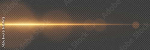Shining line, particles and sparkles with glare effect. Transparent light and flash.