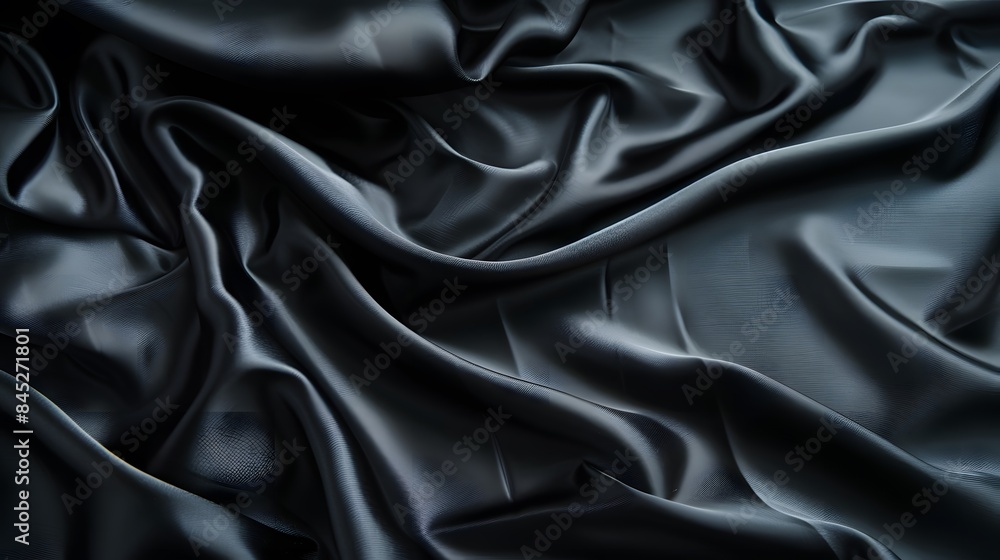 Black luxury fabric background with copy space. Black luxury fabric background with copy space.
