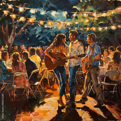 band performing