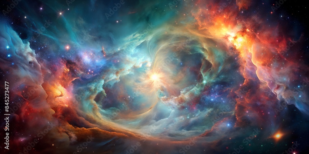 Fototapeta premium Wunderschöne bunte Nebel im Universum