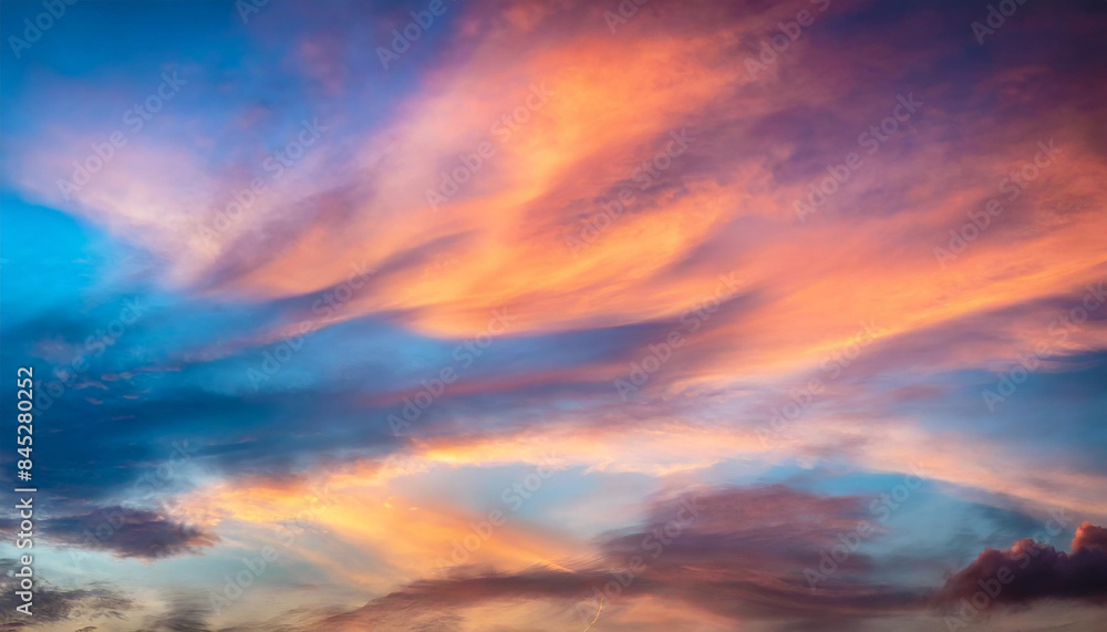 Fototapeta premium 黄昏の空,twilight,Generative AI AI画像