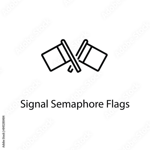 Signal Semaphore Flags vector icon