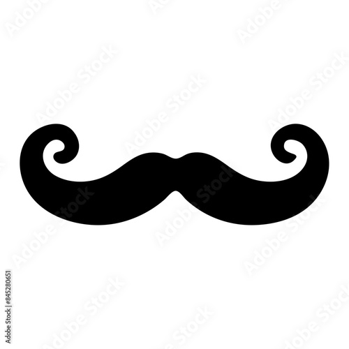 A curly mustache 