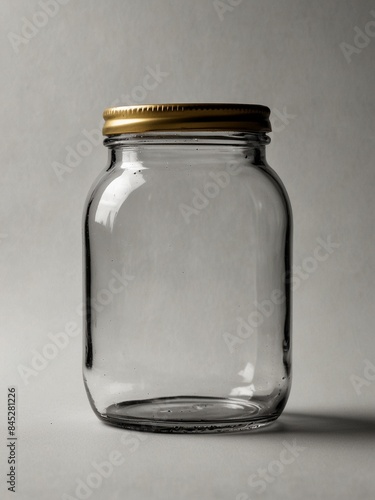 empty glass jar on the table