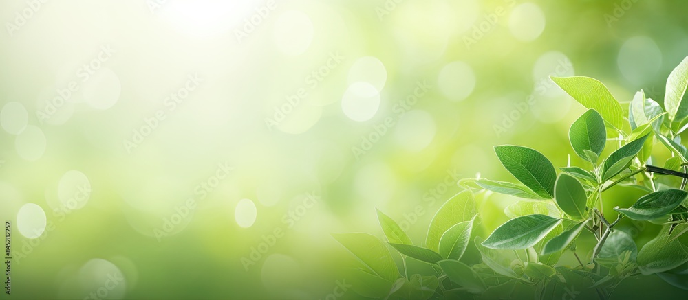 A serene green background with soft sunlight perfect for spa treatments or to convey eco friendly and natural concepts Ideal as a copy space image 124 characters A serene green background with soft sunlight perfect for spa treatments or to convey eco friendly and natural concepts Ideal as a copy space image 124 characters