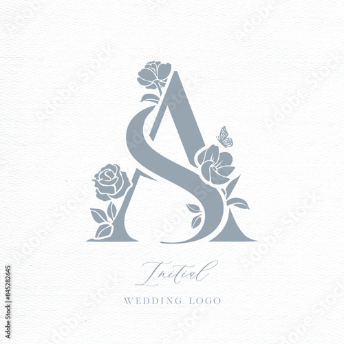 AS Initial Wedding Logo Monogram