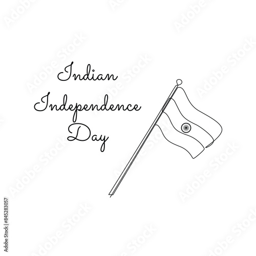 line art of Indian Independence Day good for Indian Independence Day celebrate. line art.