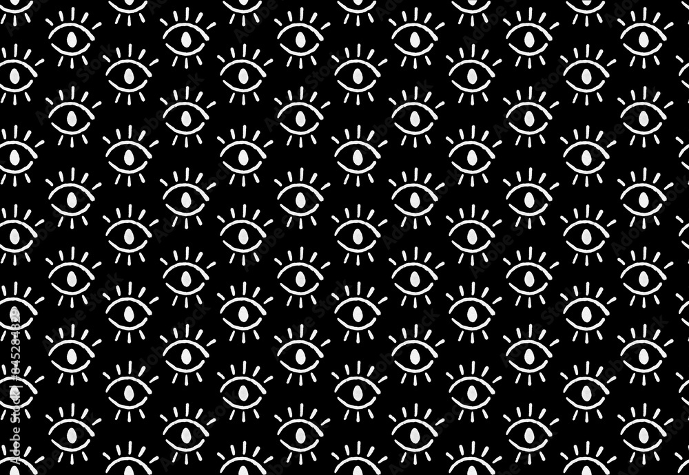 Open closed eyes line art drawing bold black white pattern surface ornament repeated chess geometrical ink watercolor Open closed eyes line art drawing bold black white pattern surface ornament repeated chess geometrical ink watercolor