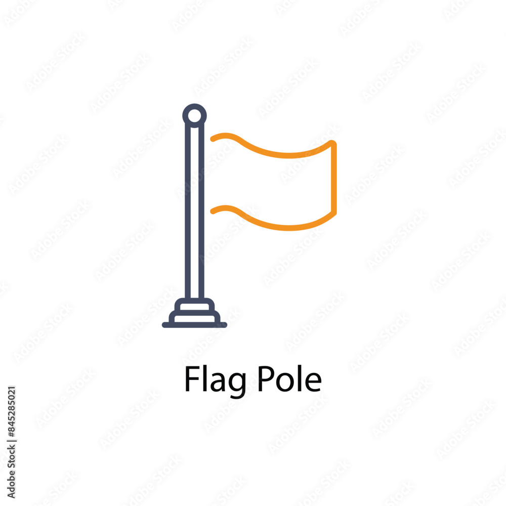Flag Pole vector icon Flag Pole vector icon