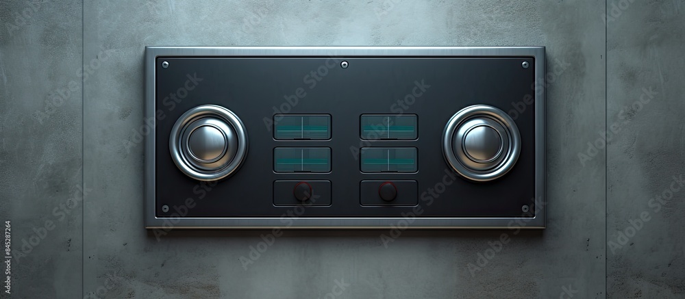 An outdoor entry intercom equipped with buttons speakers and a rising barrier ideal for controlling access and providing communication copy space image An outdoor entry intercom equipped with buttons speakers and a rising barrier ideal for controlling access and providing communication copy space image