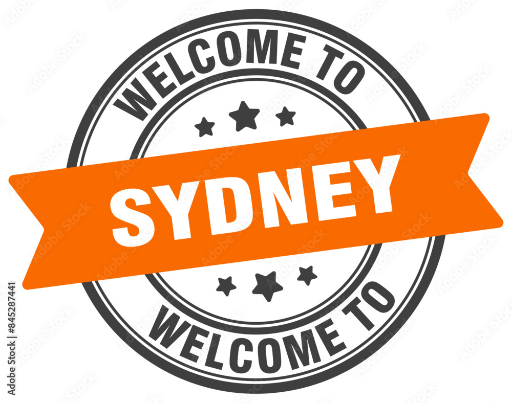 Fototapeta premium Welcome to Sydney stamp. Sydney round sign