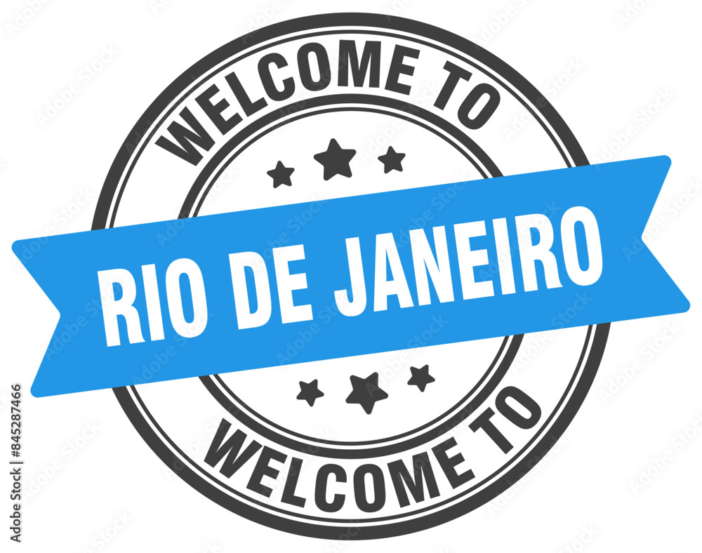 Welcome to Rio De Janeiro stamp. Rio De Janeiro round sign Welcome to Rio De Janeiro stamp. Rio De Janeiro round sign