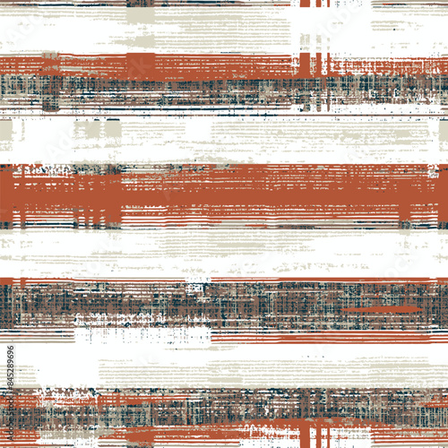 vector seamless pattern with brush stripes and strokes.nature color on white background. hand painted texture. ink geometric elements.