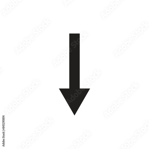 arrows down icon sign on white background