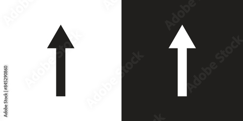 Up arrow icon symbol vector for website and app