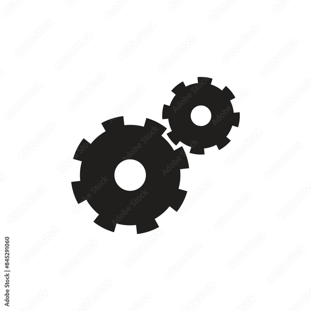 Gears icon symbol vector for website and app Gears icon symbol vector for website and app