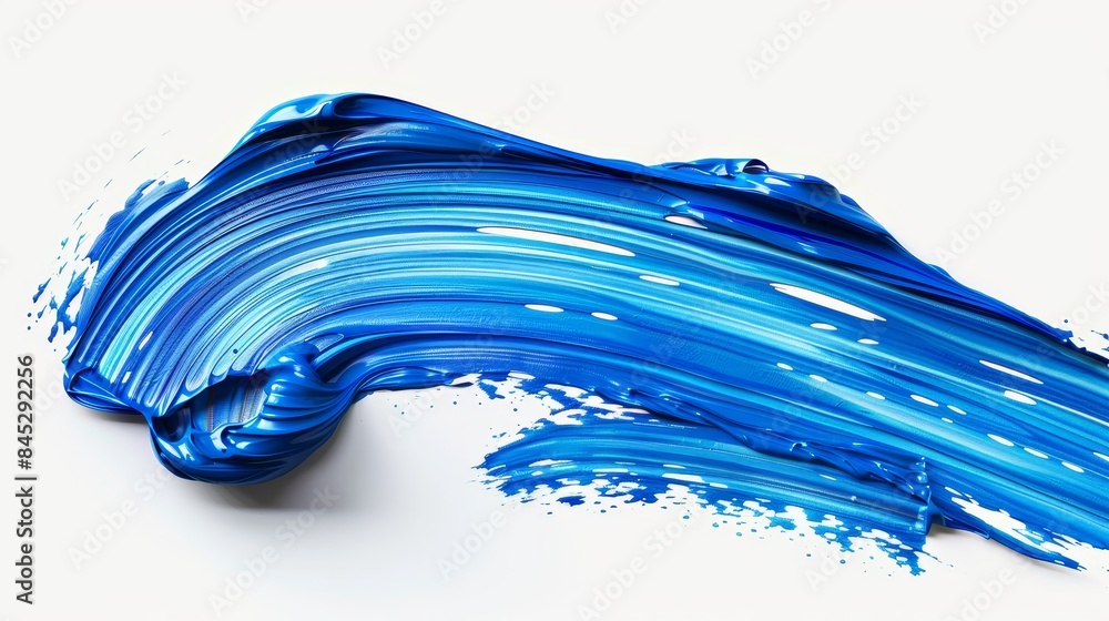 A blue brush stroke on a white background A blue brush stroke on a white background