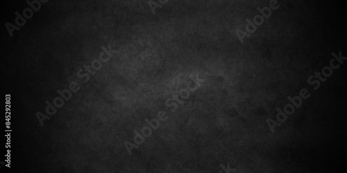 Dark Black background texture, old vintage charcoal black backdrop paper with watercolor. Abstract background with black wall surface, black stucco texture. Black gray satin dark texture.