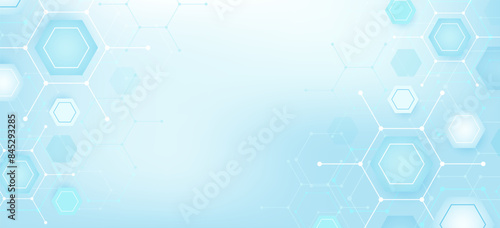 Structure molecule and communication. DNA, atom, neurons. Scientific concept for your design. Connected lines with dots. Medical, technology, chemistry, science background. Vector illustration