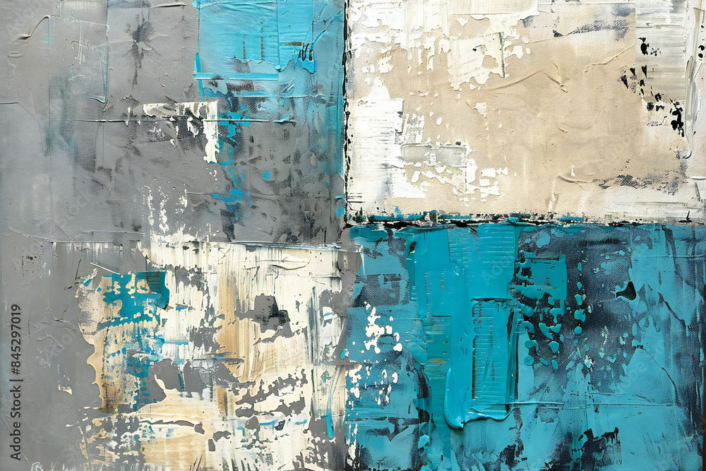 Oil Painting in White and tosca Colors abstract background Oil Painting in White and tosca Colors abstract background