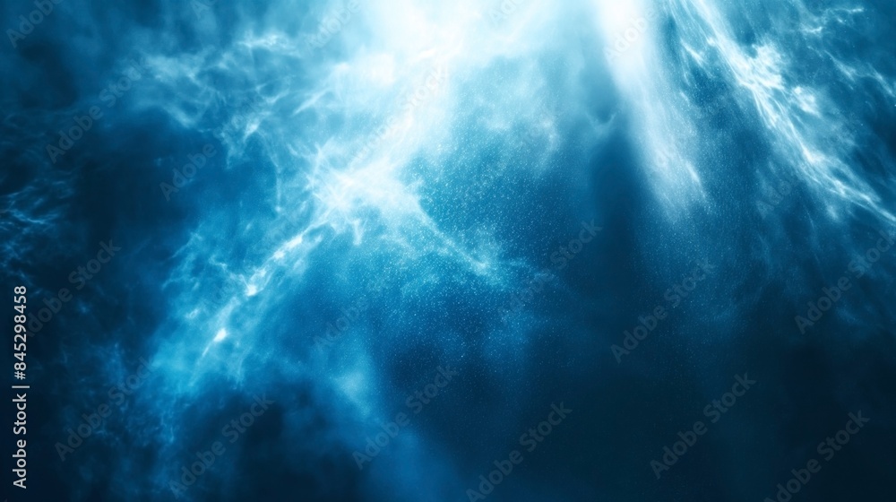 Abstract underwater scene with light rays penetrating blue ocean depths. Abstract underwater scene with light rays penetrating blue ocean depths.