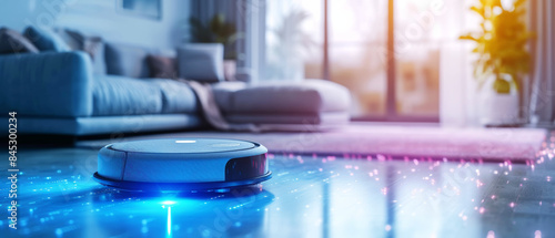 hud holographic technology wireless futuristic vacuum hoover cleaning fresh in modern future smarthome photo