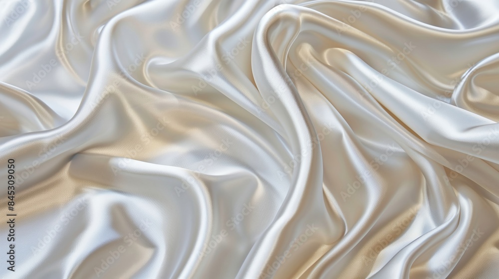 Fototapeta premium Sleek Satin Fabric Texture in Soft Silver Gray