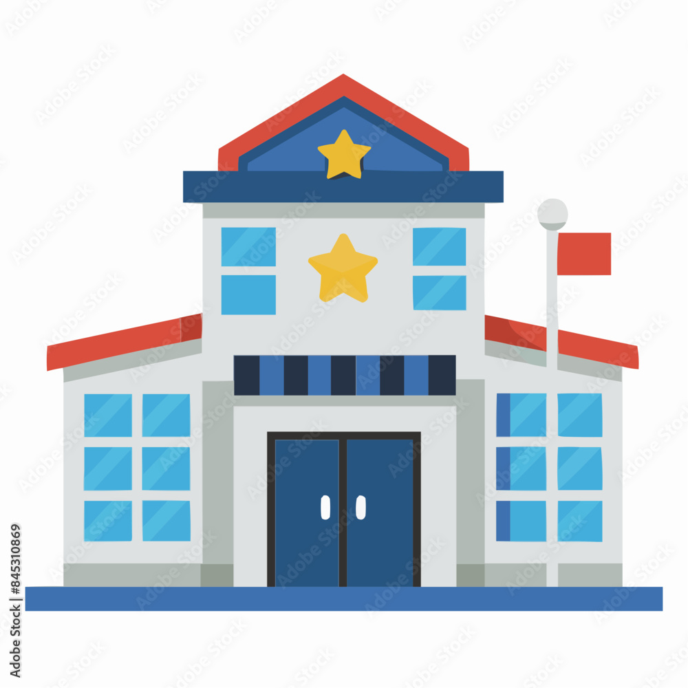 illustration of a police station illustration of a police station