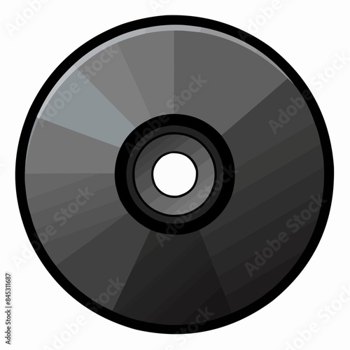 vinyl disc isolated on white background