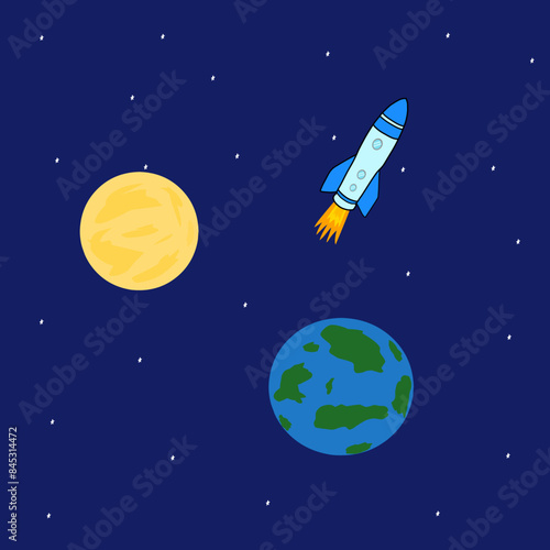 rocket in space