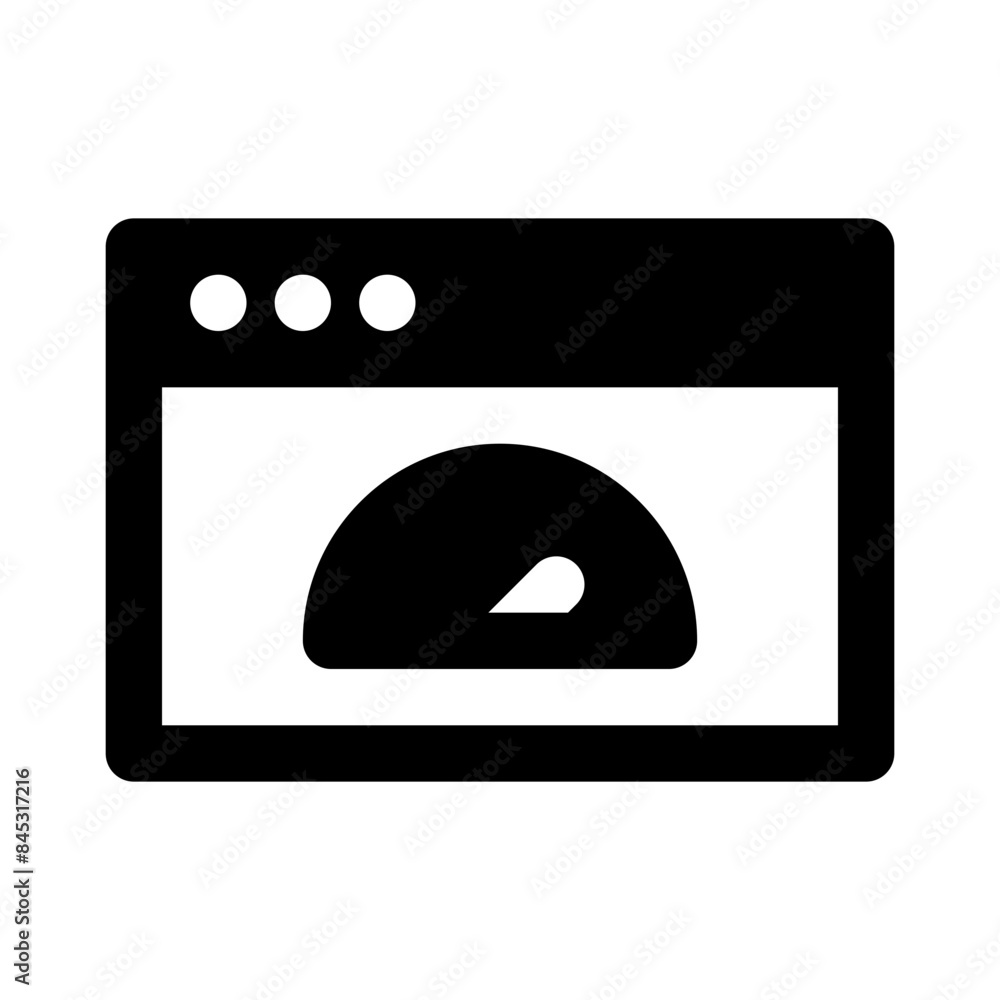 website speed black icon