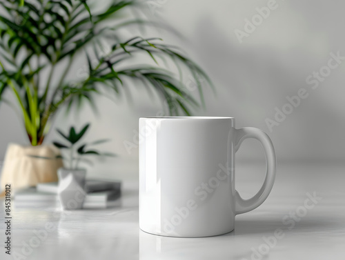 Blank mug mock-up with isolated background