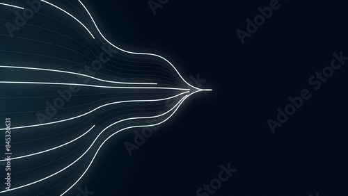 Abstract digital dot line particle data background connecting technology concept.