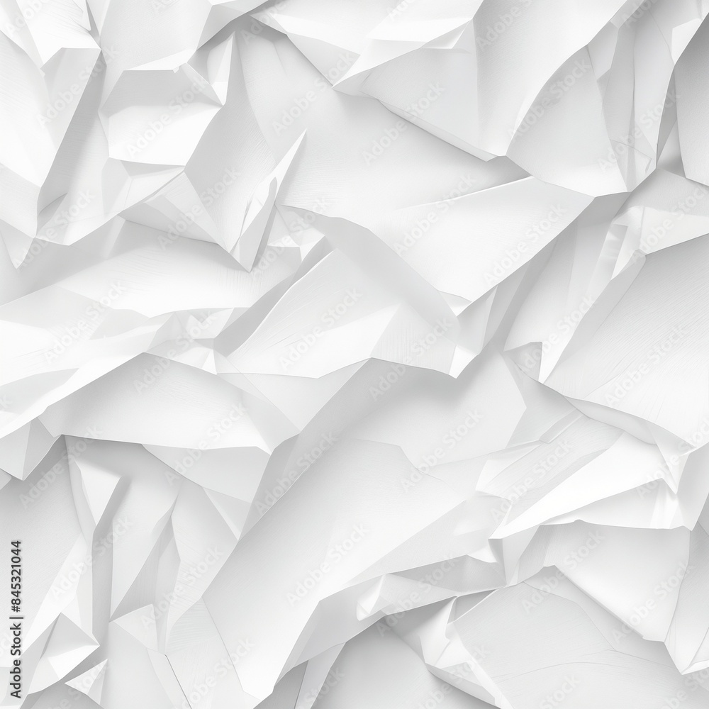 Naklejka premium White Paper Texture background crumpled rough effect. Crumpled translucent white paper abstract shape background with space for text - 1