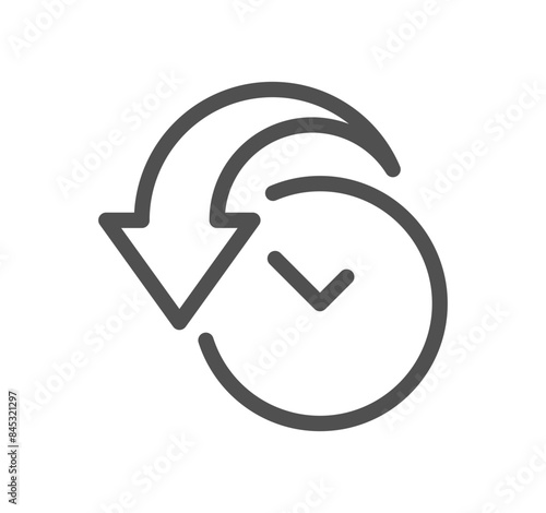 Time related icon outline and linear vector.