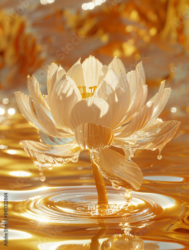 lotus flower, close up of a lotus flower, water lily flower © fadi