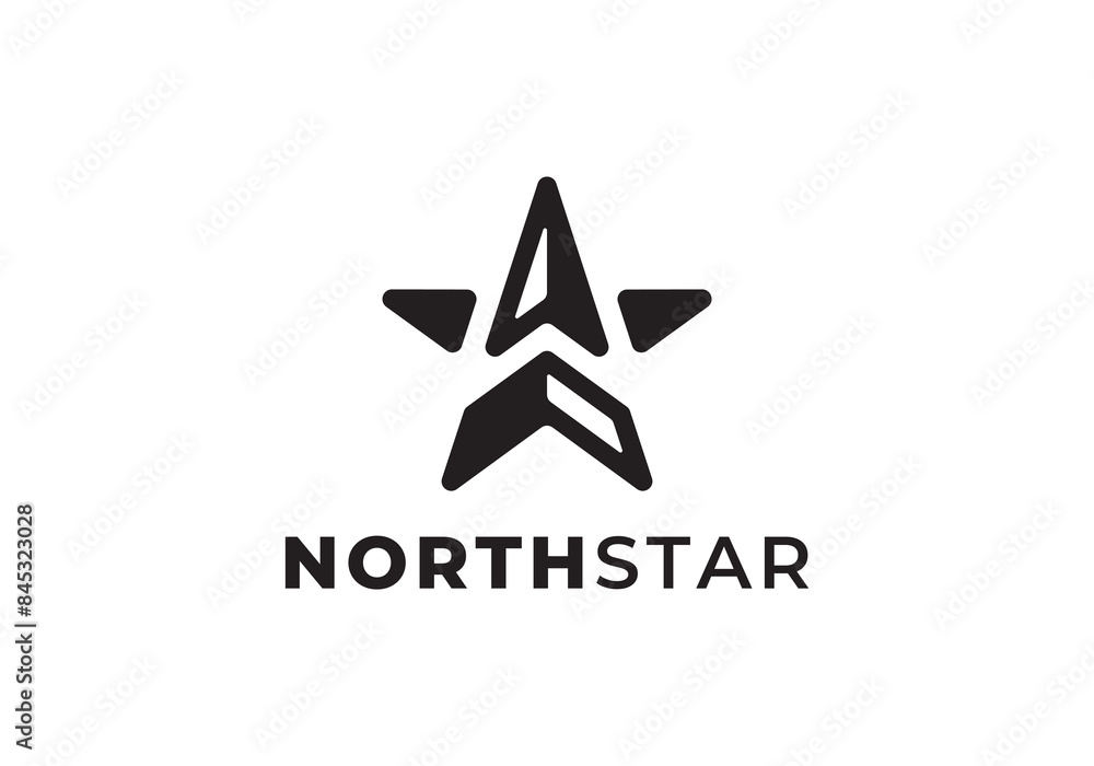 Obraz premium north star logo vector icon design