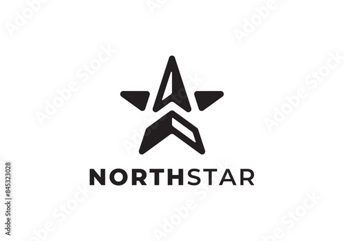 north star logo vector icon design