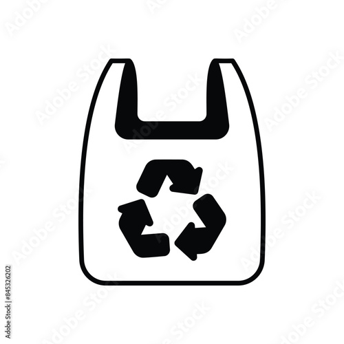 Recycled Plastic Bag vector icon