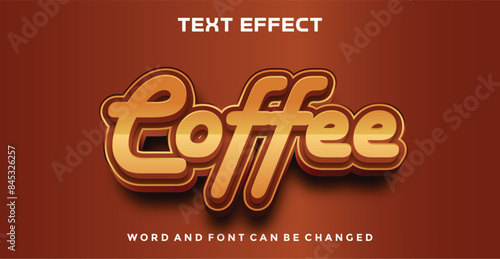 Coffee editable text effect