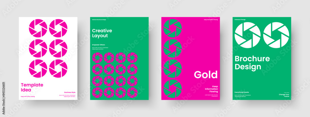 Fototapeta premium Geometric Flyer Design. Creative Report Layout. Isolated Brochure Template. Banner. Business Presentation. Poster. Background. Book Cover. Catalog. Pamphlet. Notebook. Newsletter. Brand Identity