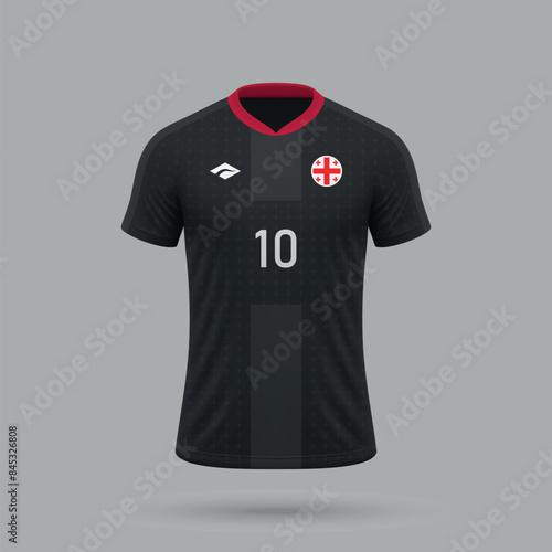 3d realistic soccer away jersey Georgia national team 2024