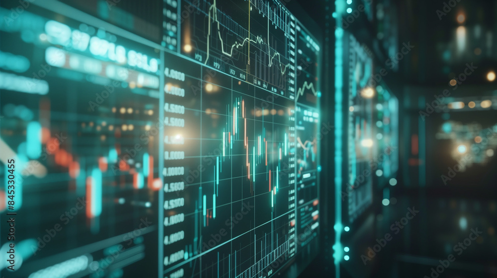 Fototapeta premium business finance technology and investment concept