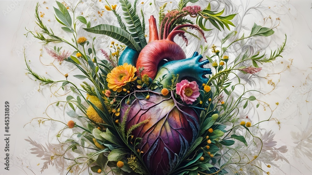 Naklejka premium A heart with a heart that says love on it.