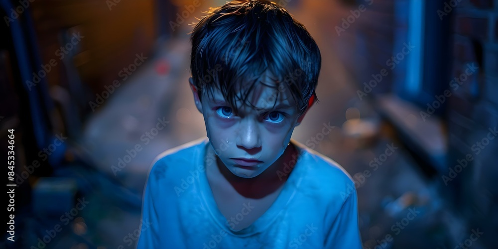 Boy confronts his fears in the night, unraveling mysterious encounters. Concept Action, Suspense, Mystery, Nighttime, Fear