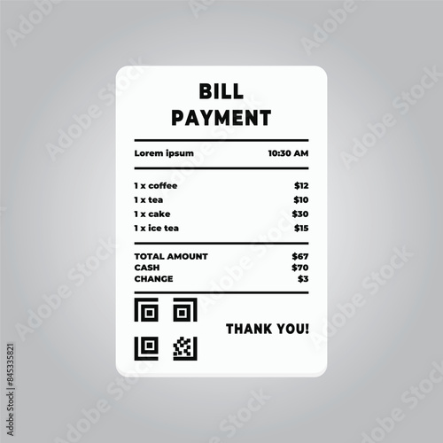 bill payment qr cash design vector template for your business