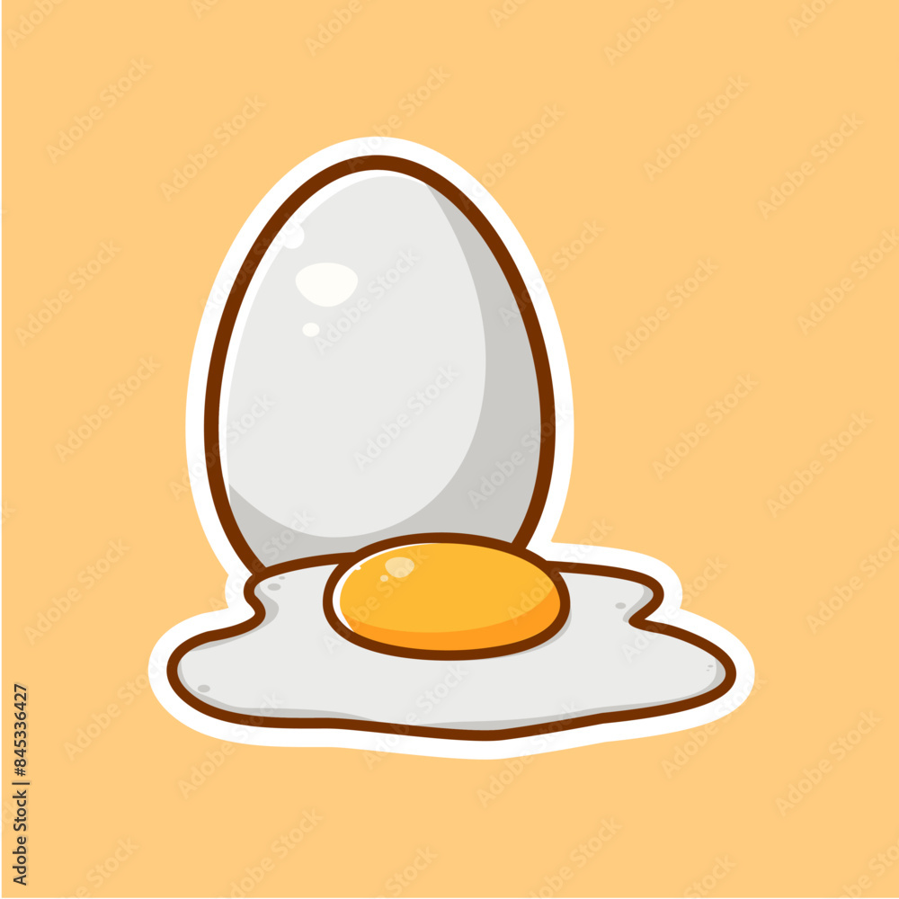 Contraste Delicioso: Ovo Frito e Inteiro em Perfeita Harmonia.