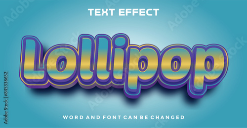 Lollipop editable text effect